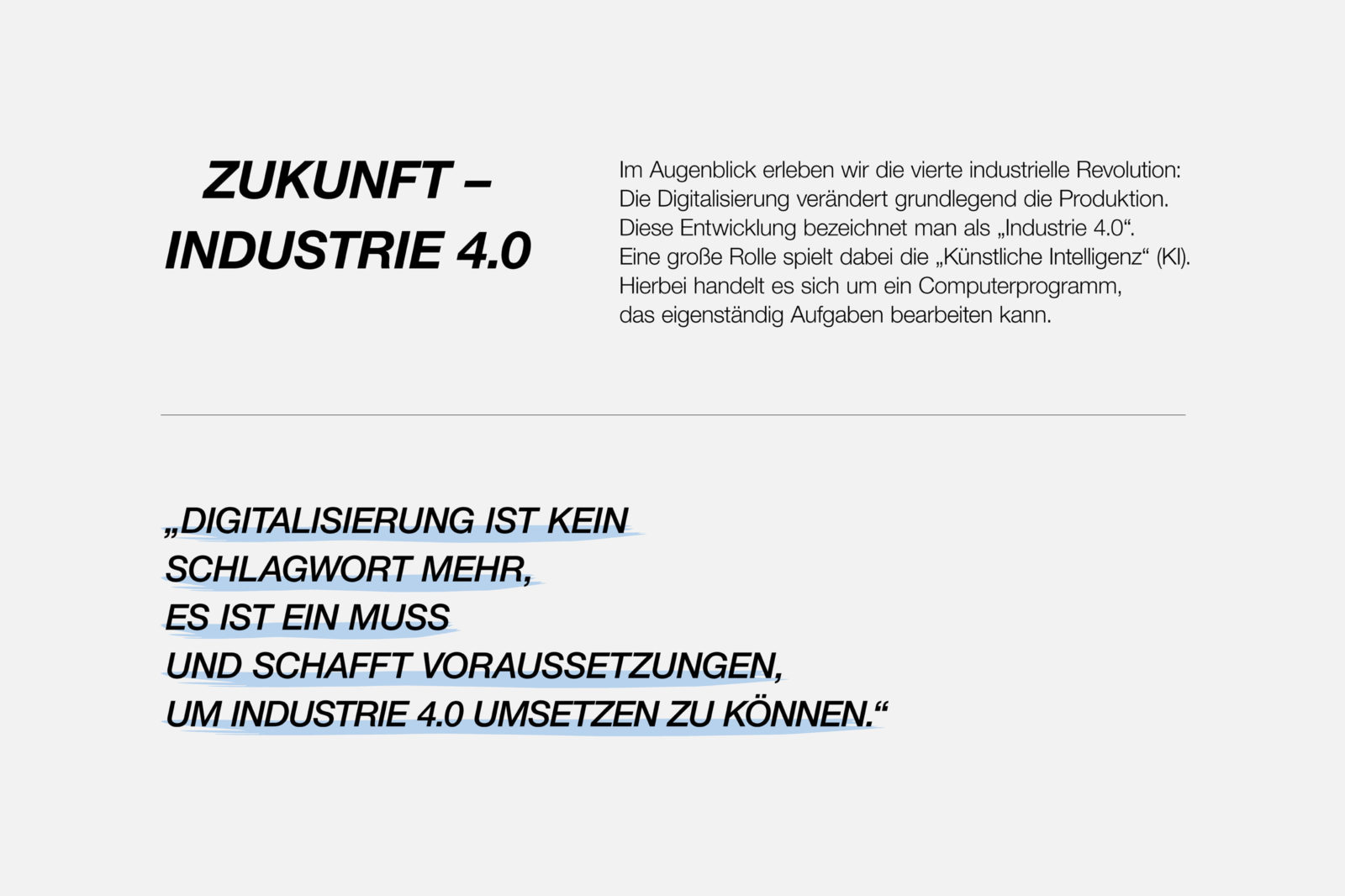 Typografie mit prägnanten Headlines Typografie mit prägnanten Headlines