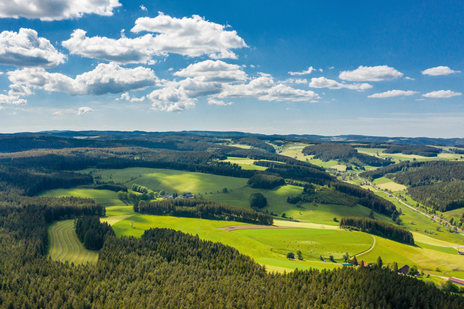 Unterkirnach Schwarzwald Drohnenaufnahme